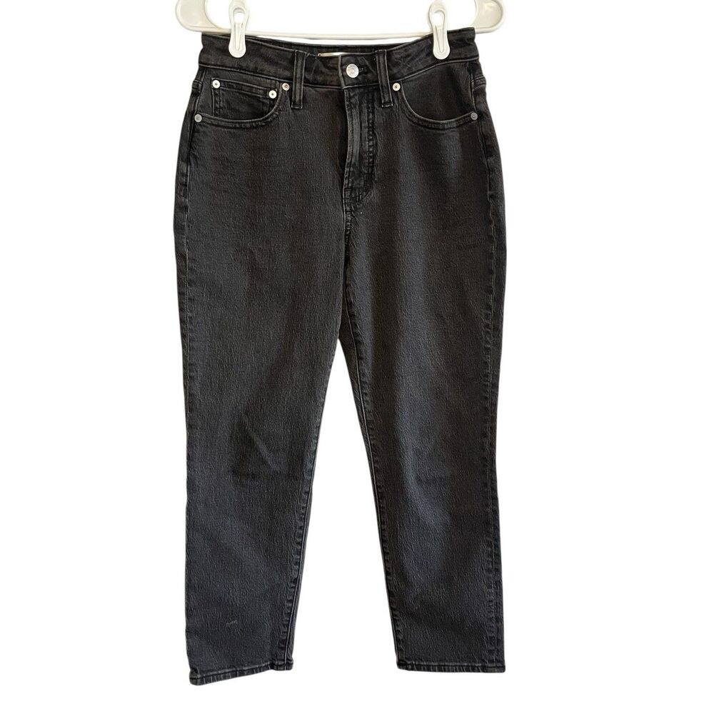 Madewell The Curvy Perfect Vintage Jean Straight Leg Pants Black Women 26 Petite